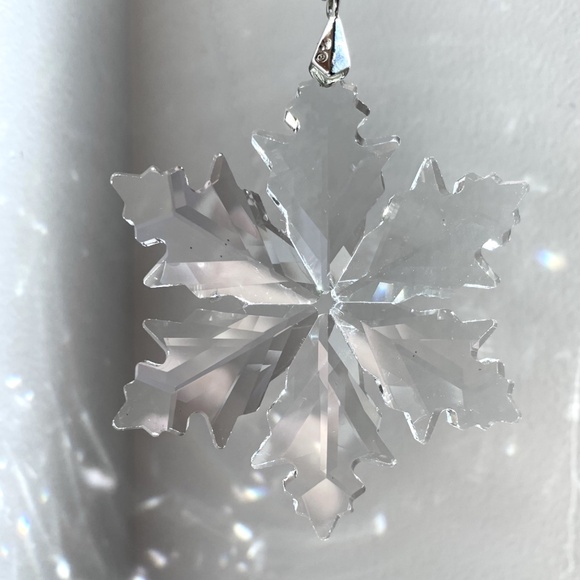 Crystal Snowflake Sun Catcher Christmas Tree Decor Czech Bohemia Crystal Gift - Picture 3 of 7